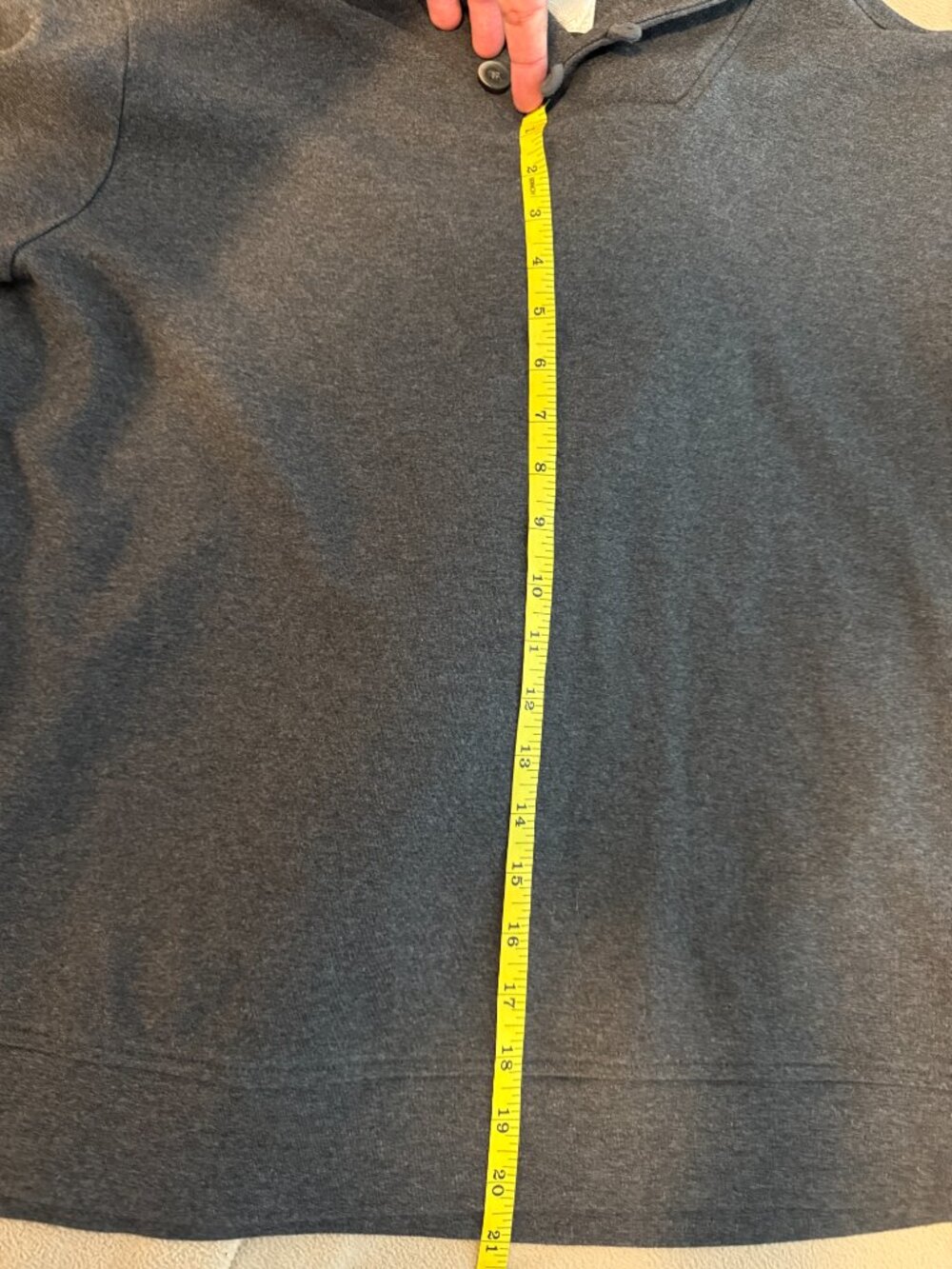 Tommy Bahama Men's Large Grey Shawl Collared Sweatshirt Pullover Button Neck - Picture 7 of 12
